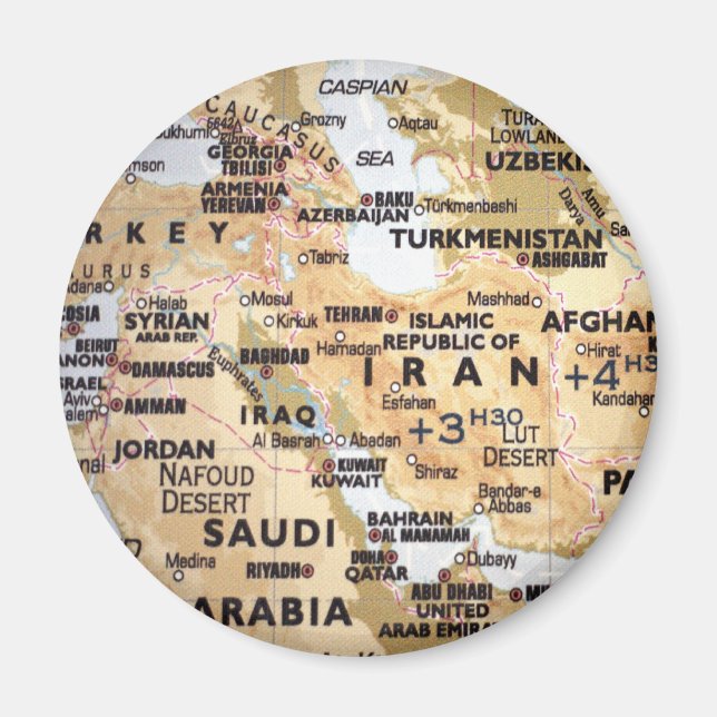 Middle East Map Magnet (Front)