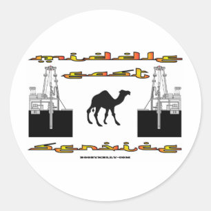 Middle East Oilman, Oil Field Sticker