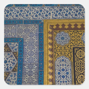 Middle East Turkey and city of Istanbul with the Square Sticker