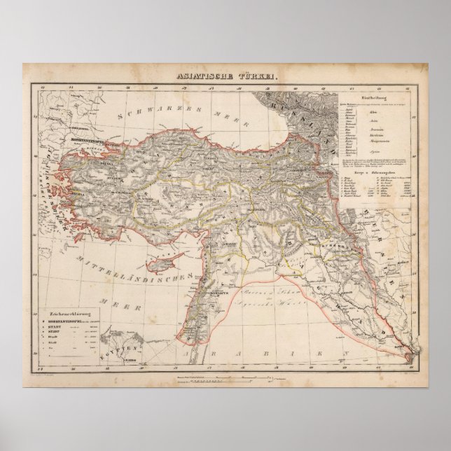 Middle East, Turkey, Syria Poster (Front)
