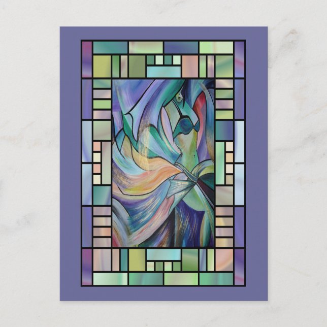 Middle Eastern Belly Dancer With Pastel Veils Postcard (Front)