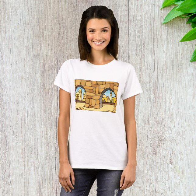 Middle Eastern Desert City Through Ancient Arch  T-Shirt (Creator Uploaded)