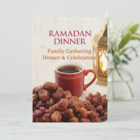 MIDDLE EASTERN dinner invitation postcard