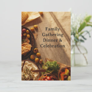 MIDDLE EASTERN dinner invitation postcard