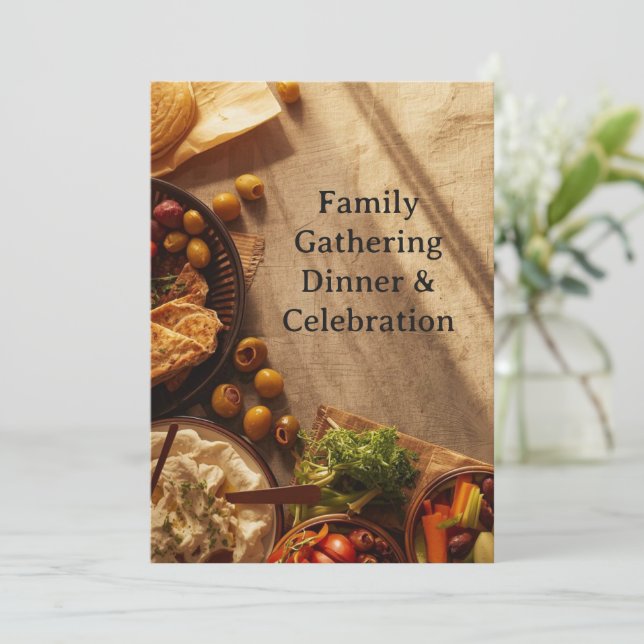 MIDDLE EASTERN dinner invitation postcard (Standing Front)