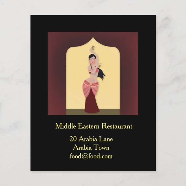 Middle eastern or Lebanese Moroccan restaurant Flyer (Front)