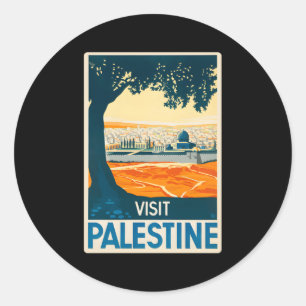 Middle EastVisit Palestine Classic Round Sticker