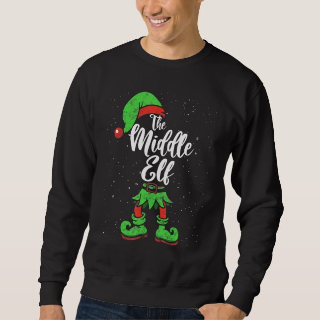 Middle Elf Matching Family Christmas Pajama Costum Sweatshirt (Front)