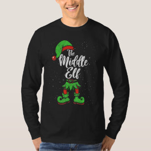 Middle Elf Matching Family Christmas Pajama Costum T-Shirt