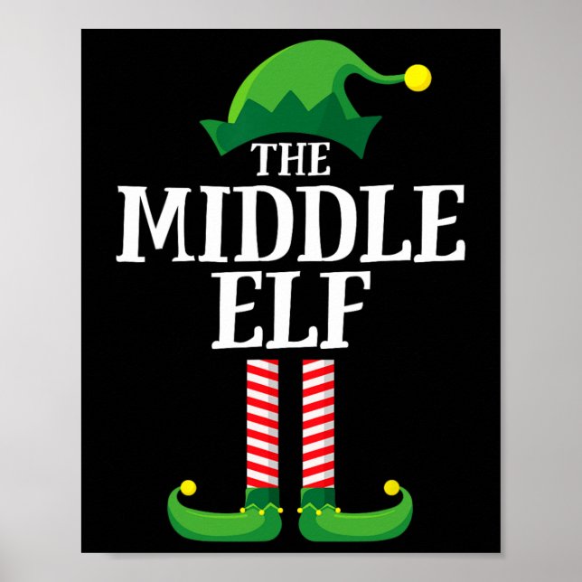 Middle Elf Shirt Matching Family Fun Sibling Group Poster (Front)
