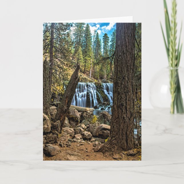 MIDDLE FALLS ON THE McCLOUD RIVER Card (Front)