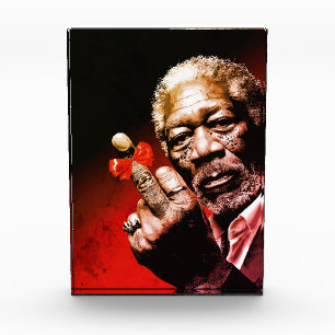 Middle Finger Art with Red Bow Photo Block