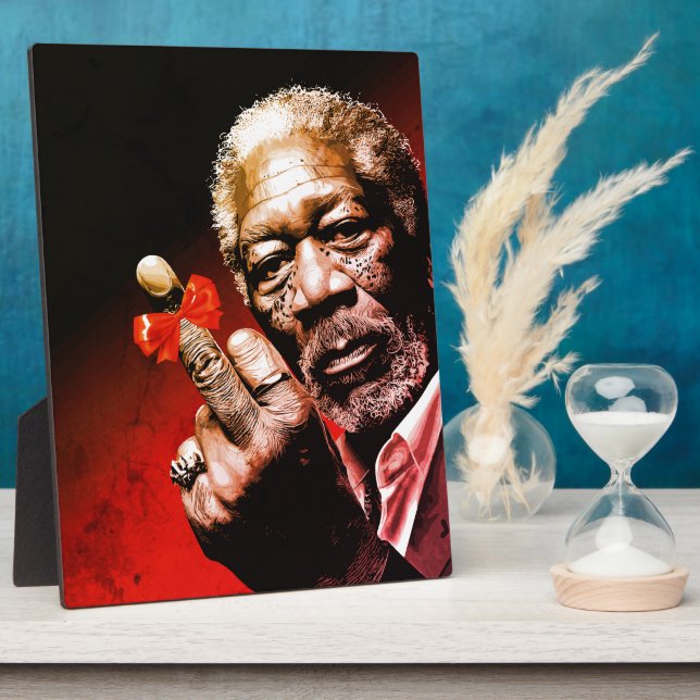 Middle Finger Art with Red Bow Plaque (Side)
