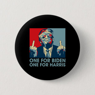 Middle Finger Biden Harris Republican American Fla 6 Cm Round Badge