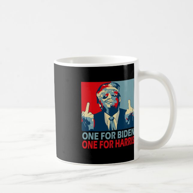 Middle Finger Biden Harris Republican American Fla Coffee Mug (Right)