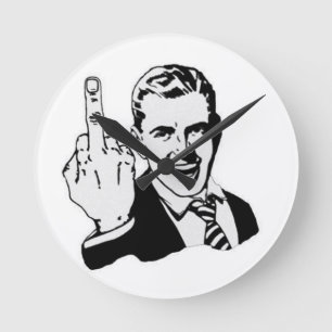 Middle finger clock design
