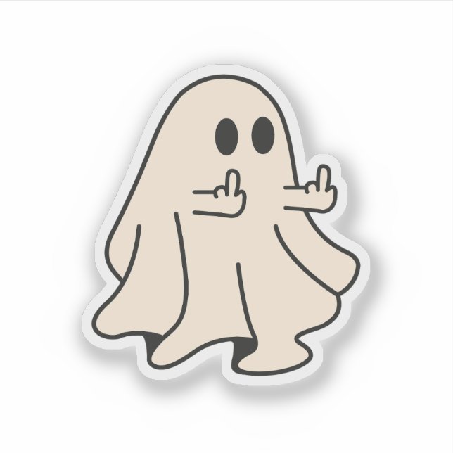 Middle Finger Ghost, Spooky Ghost Halloween (Front)