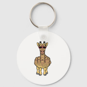 Middle Finger Giraffe Funny Offensive Rude Safari  Key Ring