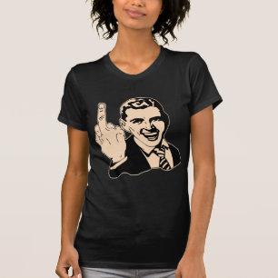Middle Finger Salute Retro T-Shirt