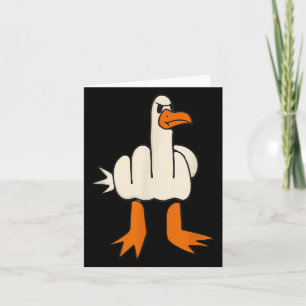 Middle Finger Seagull, Adult Humour, Funny Gesture Card