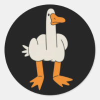 Middle Finger Seagull Humour Funny Gesture Flip Of