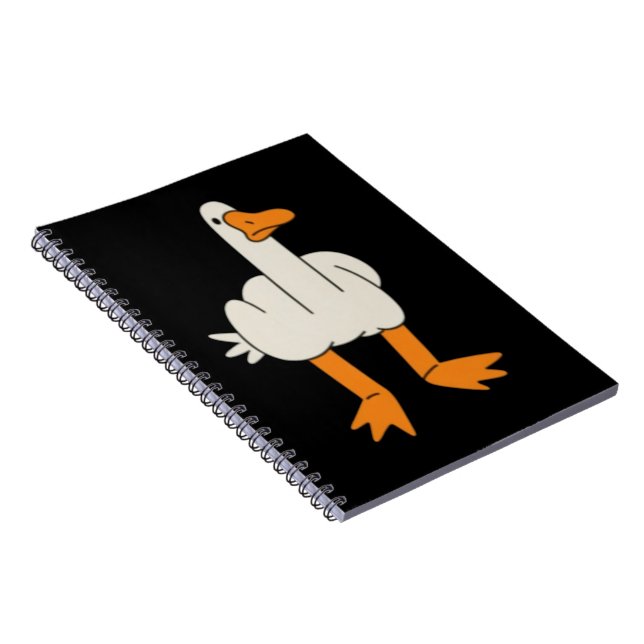Middle Finger Seagull Humour Funny Gesture Flip Of Notebook (Right Side)
