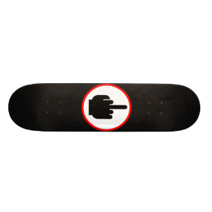 Middle finger skateboard