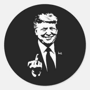 Middle Finger Trump 2024 Election American  Classic Round Sticker