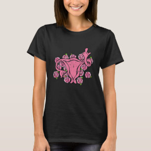 Middle Finger Uterus pro-choice feminist art T-Shirt