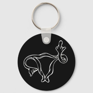 Middle Finger Uterus Pro-choice Key Ring