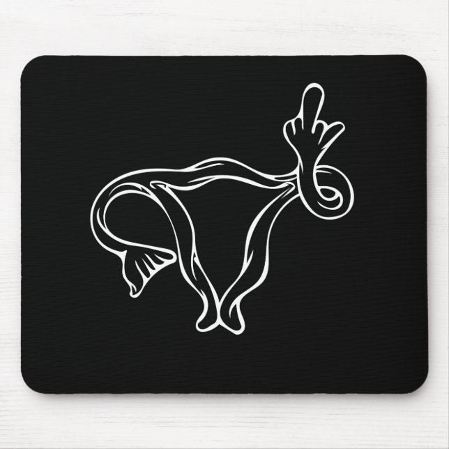 Middle Finger Uterus Pro-choice  Mouse Pad (Front)