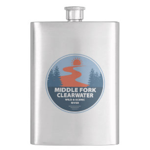Middle Fork Clearwater Wild And Scenic River Idaho Hip Flask