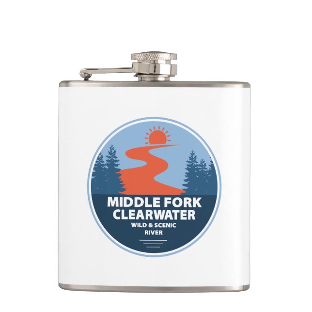 Middle Fork Clearwater Wild And Scenic River Idaho Hip Flask (Front)