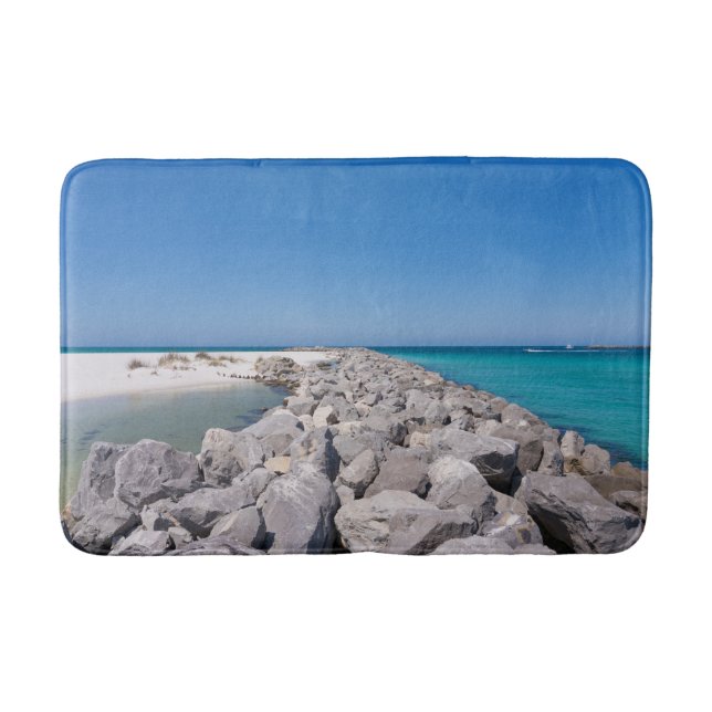 Middle Of Shell Island Jetty Bath Mat (Front)