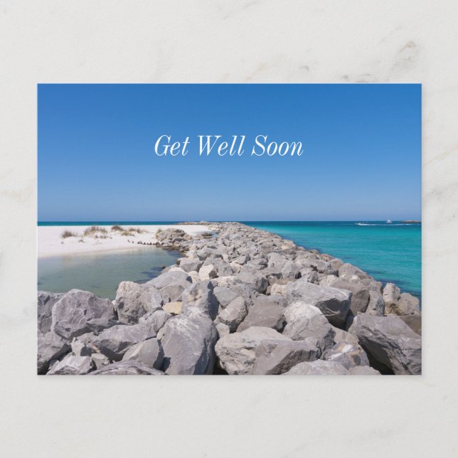 Middle Of Shell Island Jetty Get Well Postcard (Front)