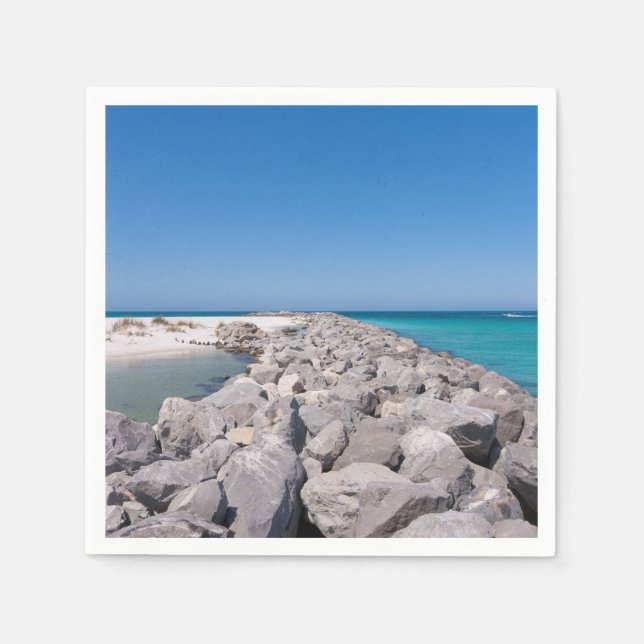 Middle Of Shell Island Jetty Paper Napkin (Front)
