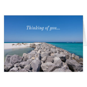 Middle Of Shell Island Jetty Thinking of you Card