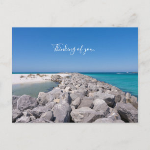Middle Of Shell Island Jetty Thinking Of You Postcard
