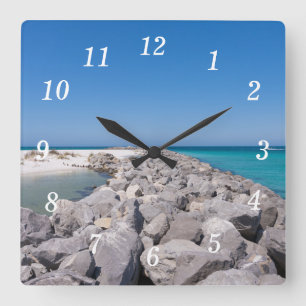 Middle Of Shell Island Jetty Wall Clock