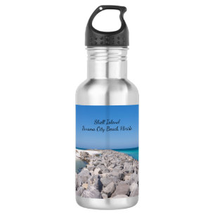 Middle Of Shell Island Jetty Water Bottle