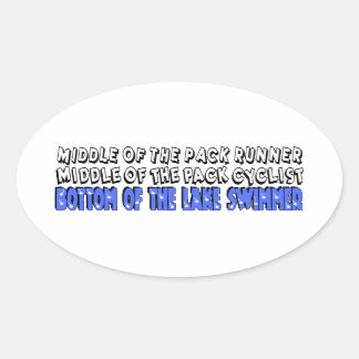 Middle of the Pack Oval Sticker