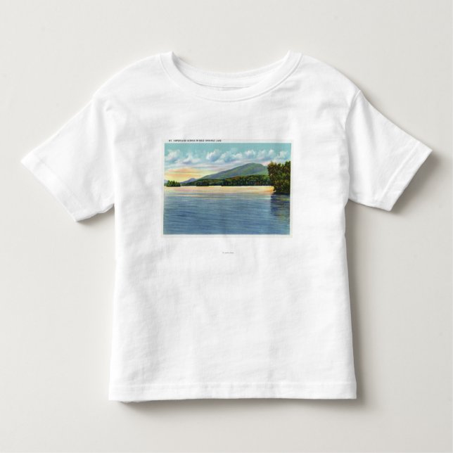 Middle Saranac Lake View of Mount Ampersand Toddler T-Shirt (Front)