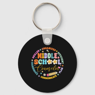 Middle School Counsellor Back To School Retro Key Ring