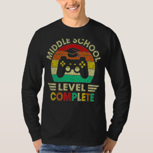 Middle School Graduation Level Complete Video Game T-Shirt
