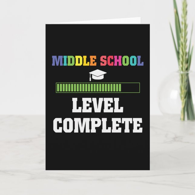 Middle School Level Complete Back to School Gamer Card (Front)