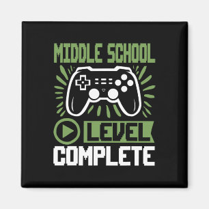 Middle School Level Complete Gamer Cl Of 2025 Grad Magnet