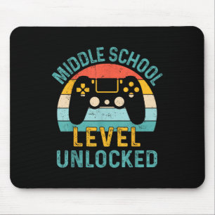 Middle School Level Unlocked Video Game Back To Sc Mouse Pad