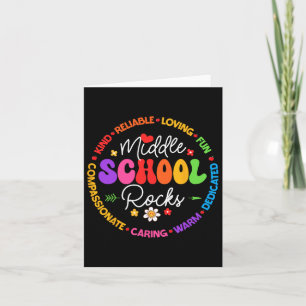 Middle School Rocks Back To School For Teacher Card