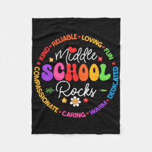 Middle School Rocks Back To School For Teacher Fleece Blanket