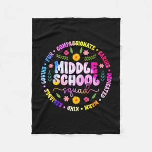 Middle school squad middle school teacher team  fleece blanket